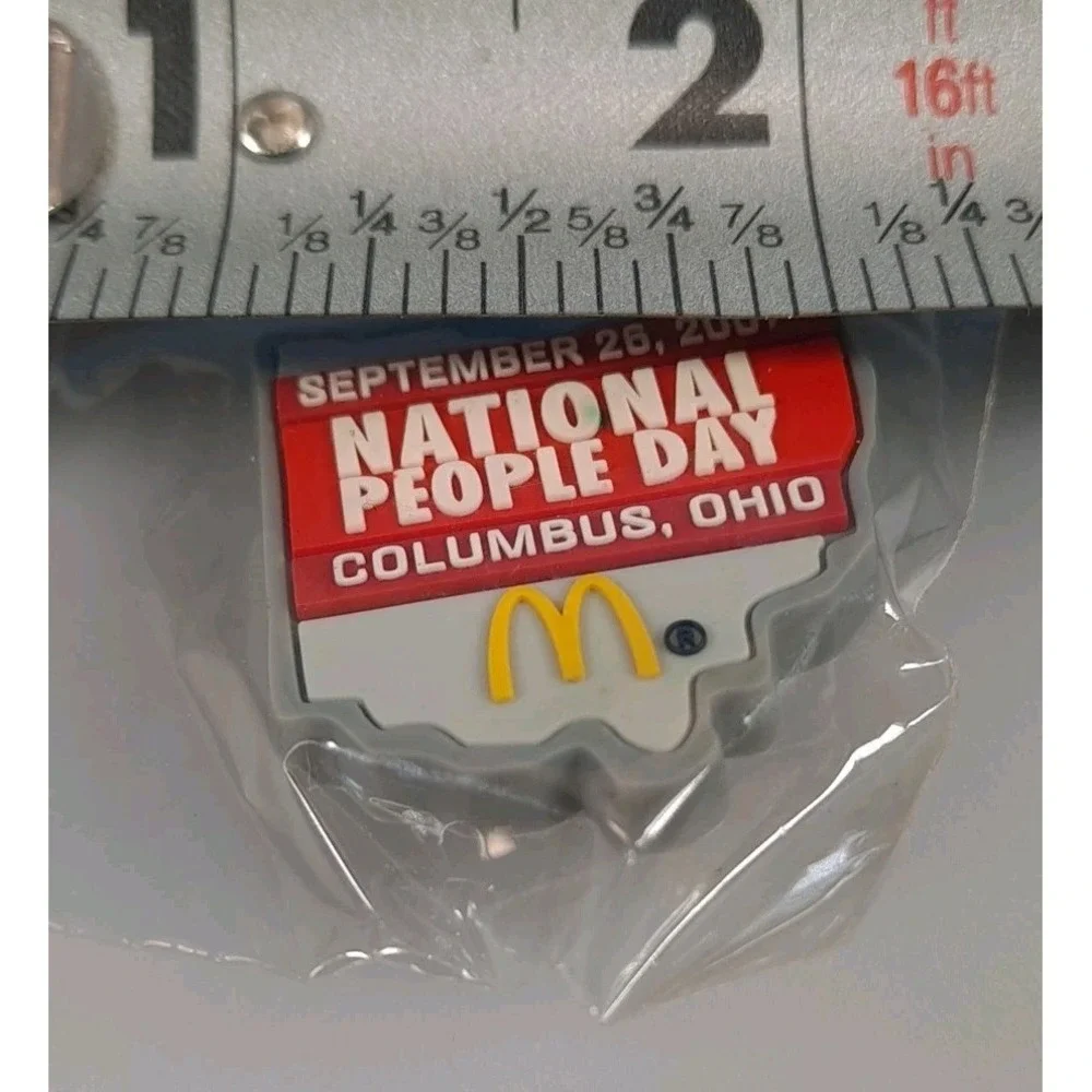 McDonald's National People Day 9-26-2007 Rubber Lapel Pin In‎ Original Bag